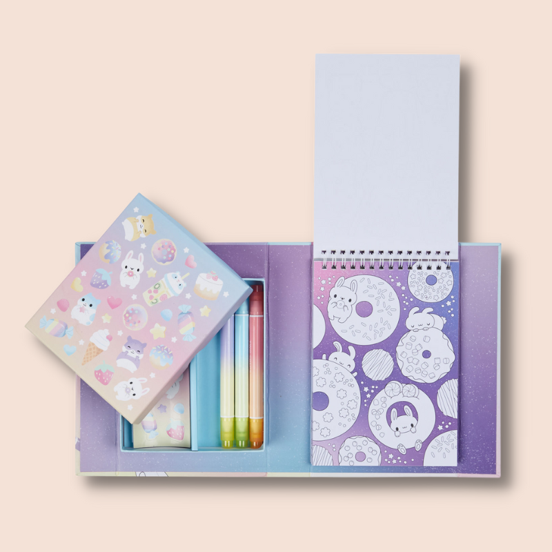 Pastel Colouring Set - Kawaii Cafe