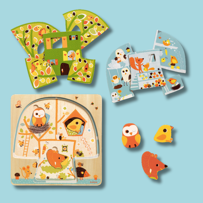 Tree House 3-Layer Wooden Puzzle