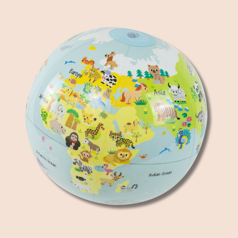 Inflatable World Globe (30cm) | Baby Animals