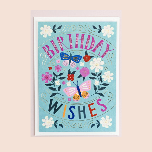 Butterfly Wishes Birthday Card