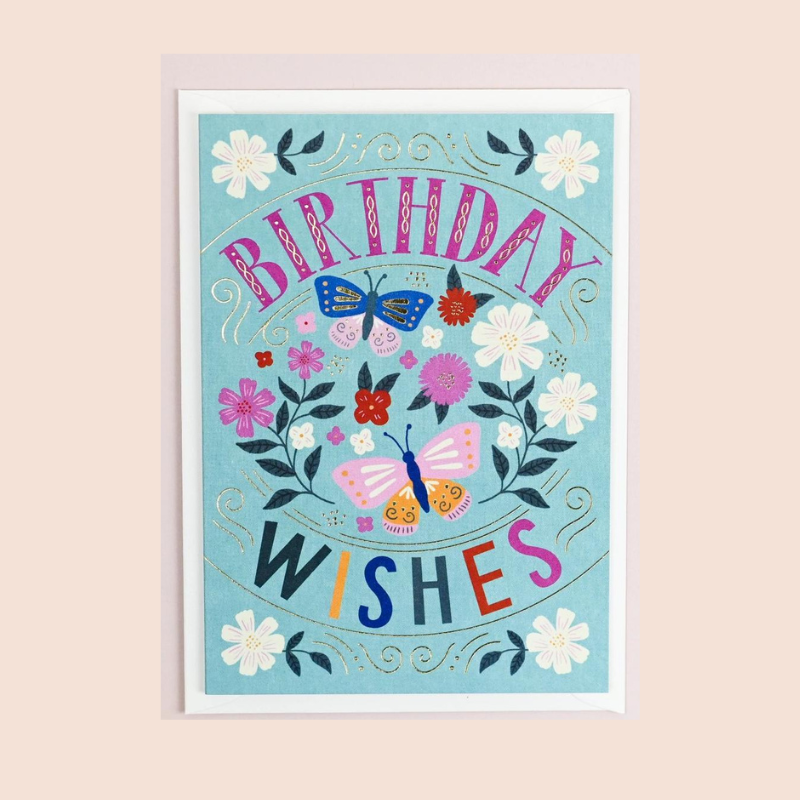 Butterfly Wishes Birthday Card