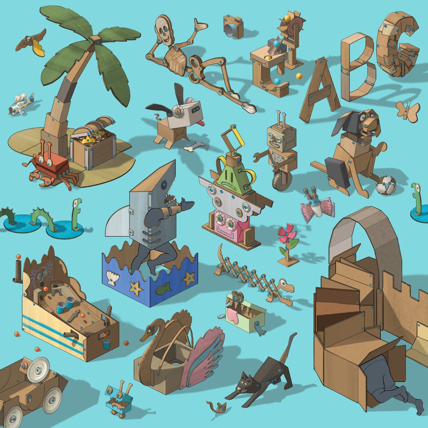 Makedo Cardboard Construction Kit - Explore Edition