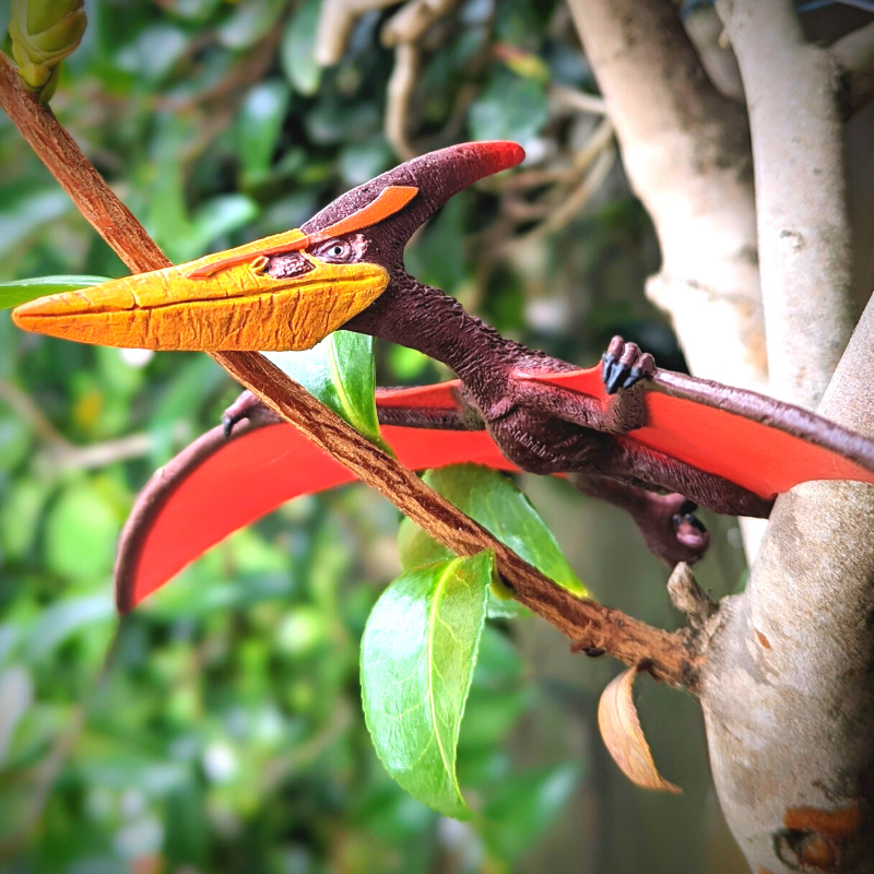 Schleich Pteranadon Dinosaur Model Position On A Tree Branch With Its Wings Spread