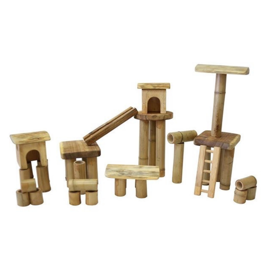 Bamboo Building Set with House (40pc)