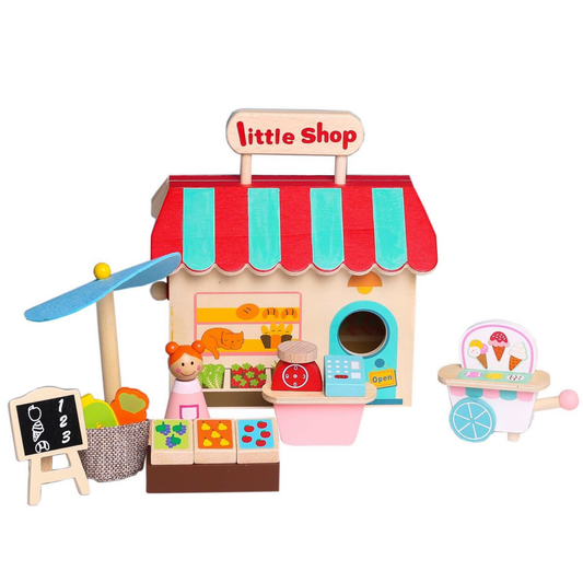 Grocery Store With Carry House - Compact Pretend Play Set