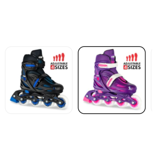 Crazy Skates 148 Inline Skates (Black & Purple Glitter)