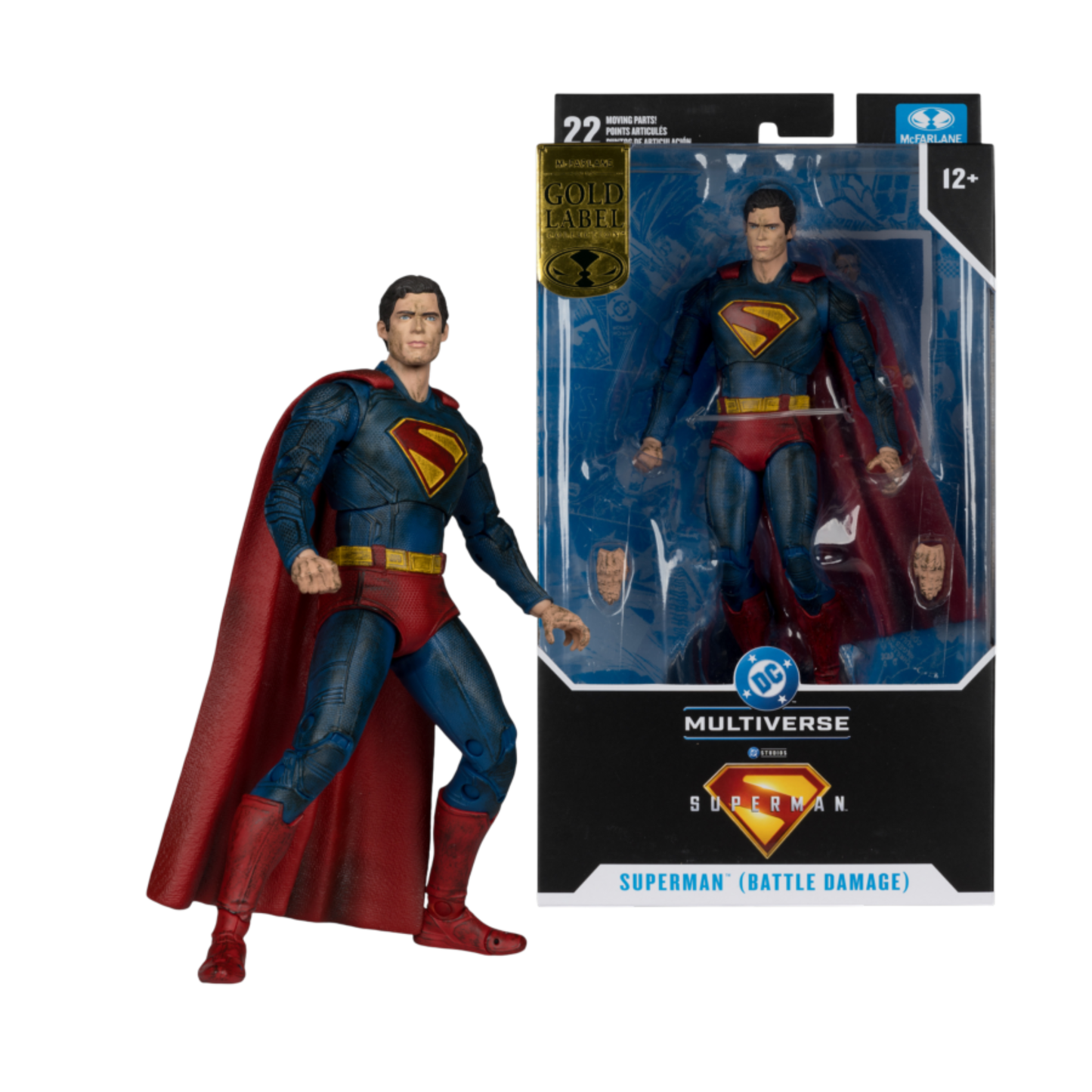 McFarlane DC Multiverse – Superman (2025, Battle Damage, Gold Label) 7” Action Figure
