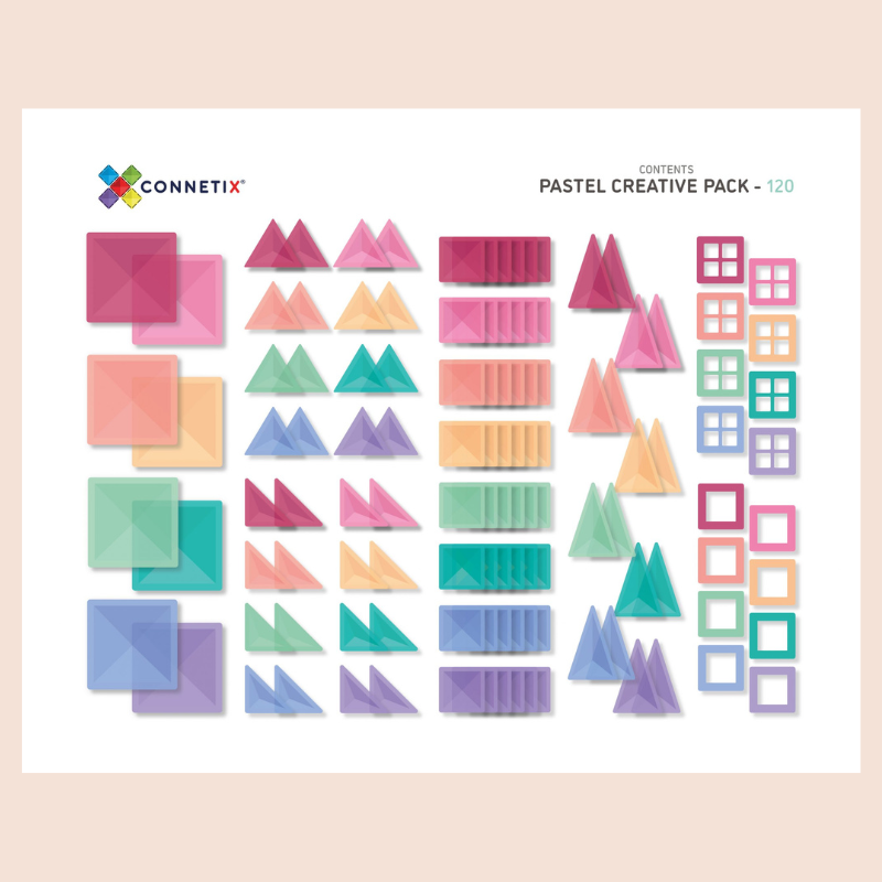 Connetix Pastel Creative Pack (120 Pieces)