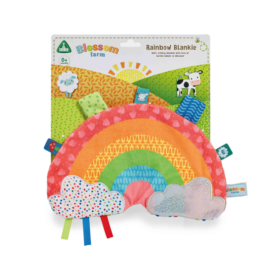 Blossom Farm Rainbow Taggie Blanket