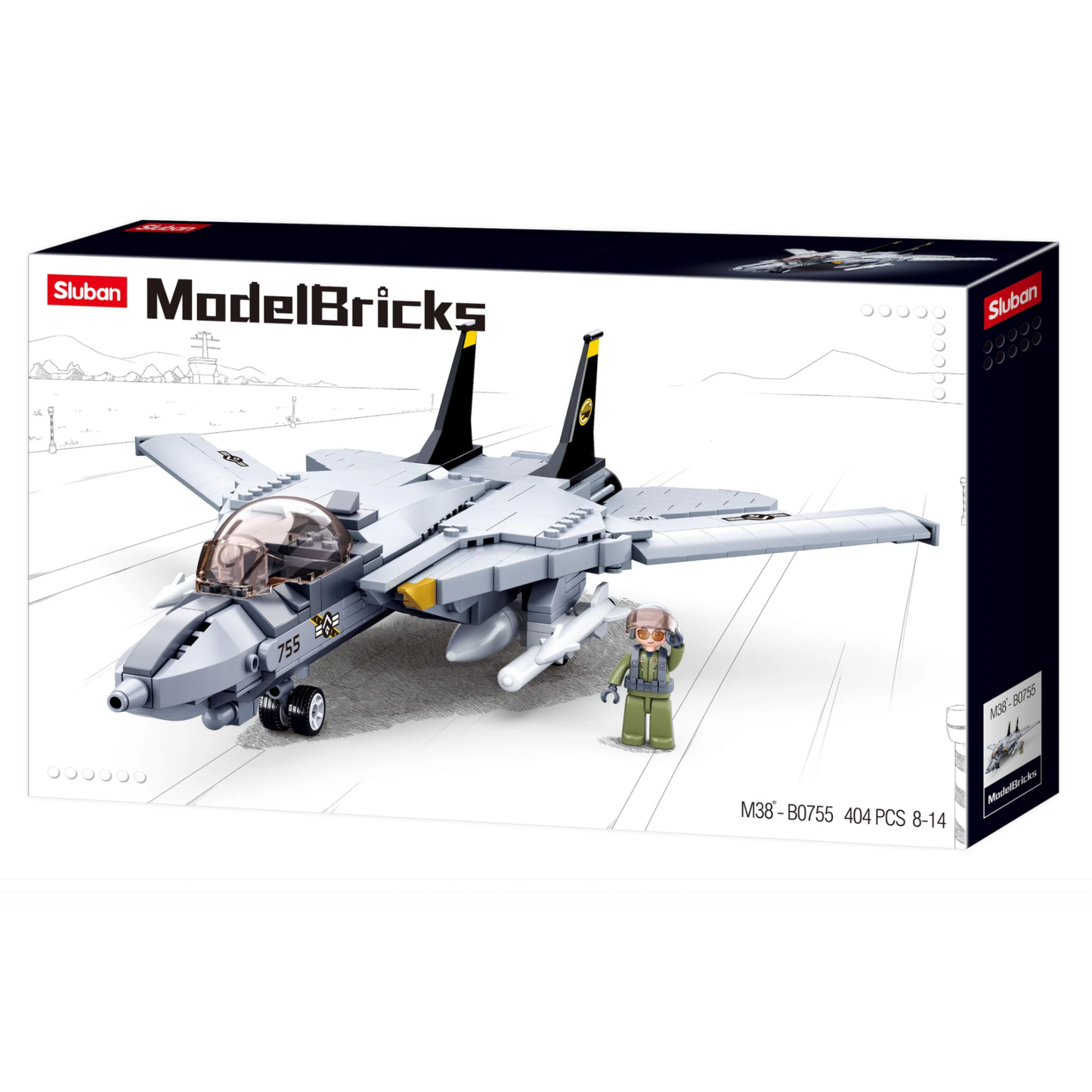 Model Bricks F14 Fighter (404 pcs)
