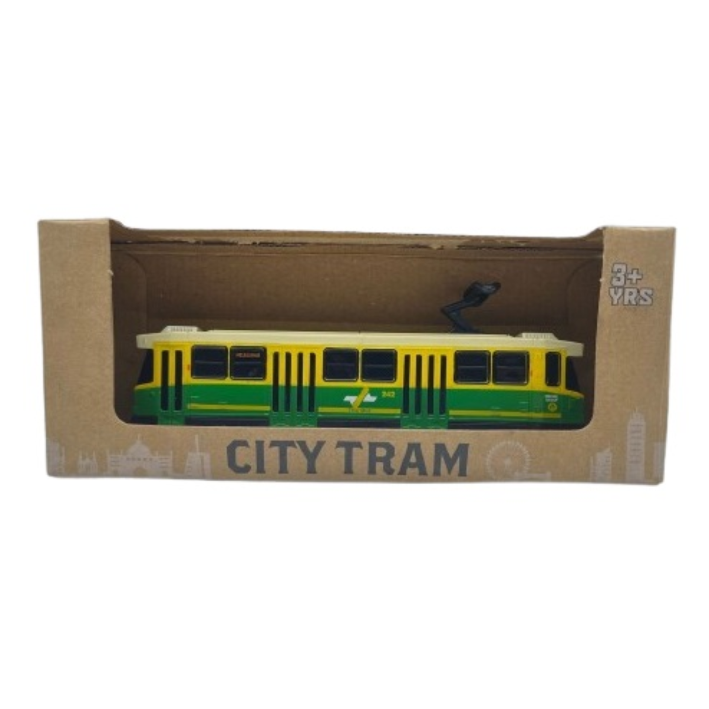 Tram Melbourne Green and Gold Pull-Back Scale 1:62