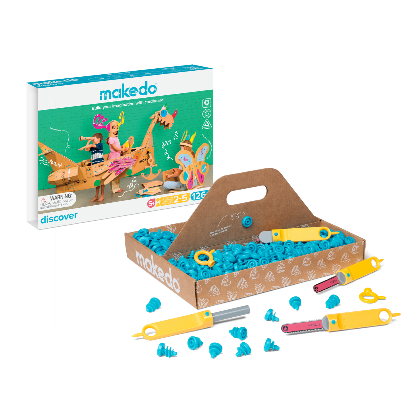Makedo Cardboard Construction Kit - Discover Edition