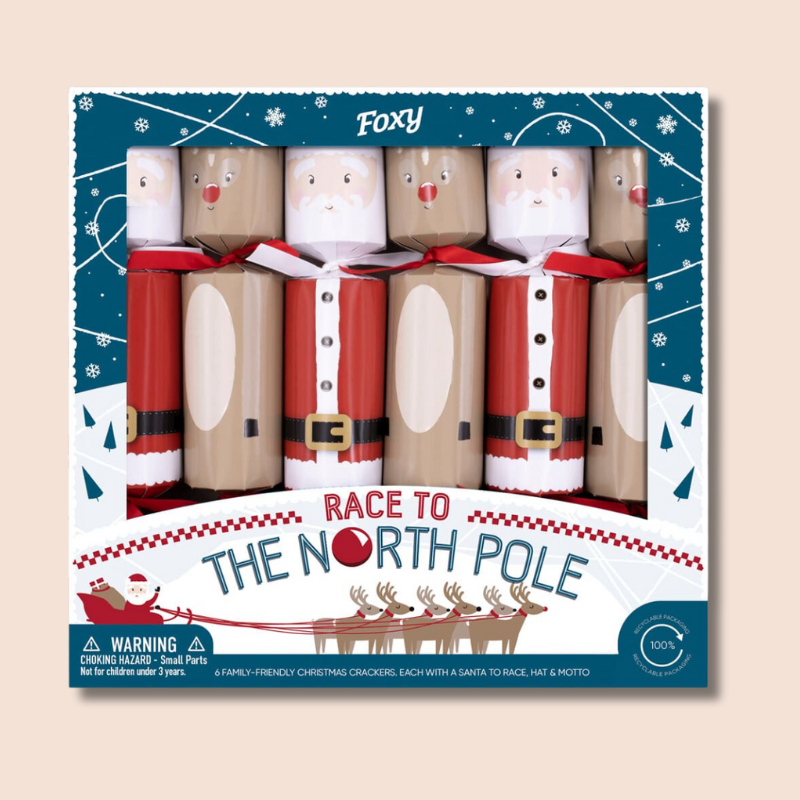 Race To The North Pole Christmas Crackers (Set of 6)