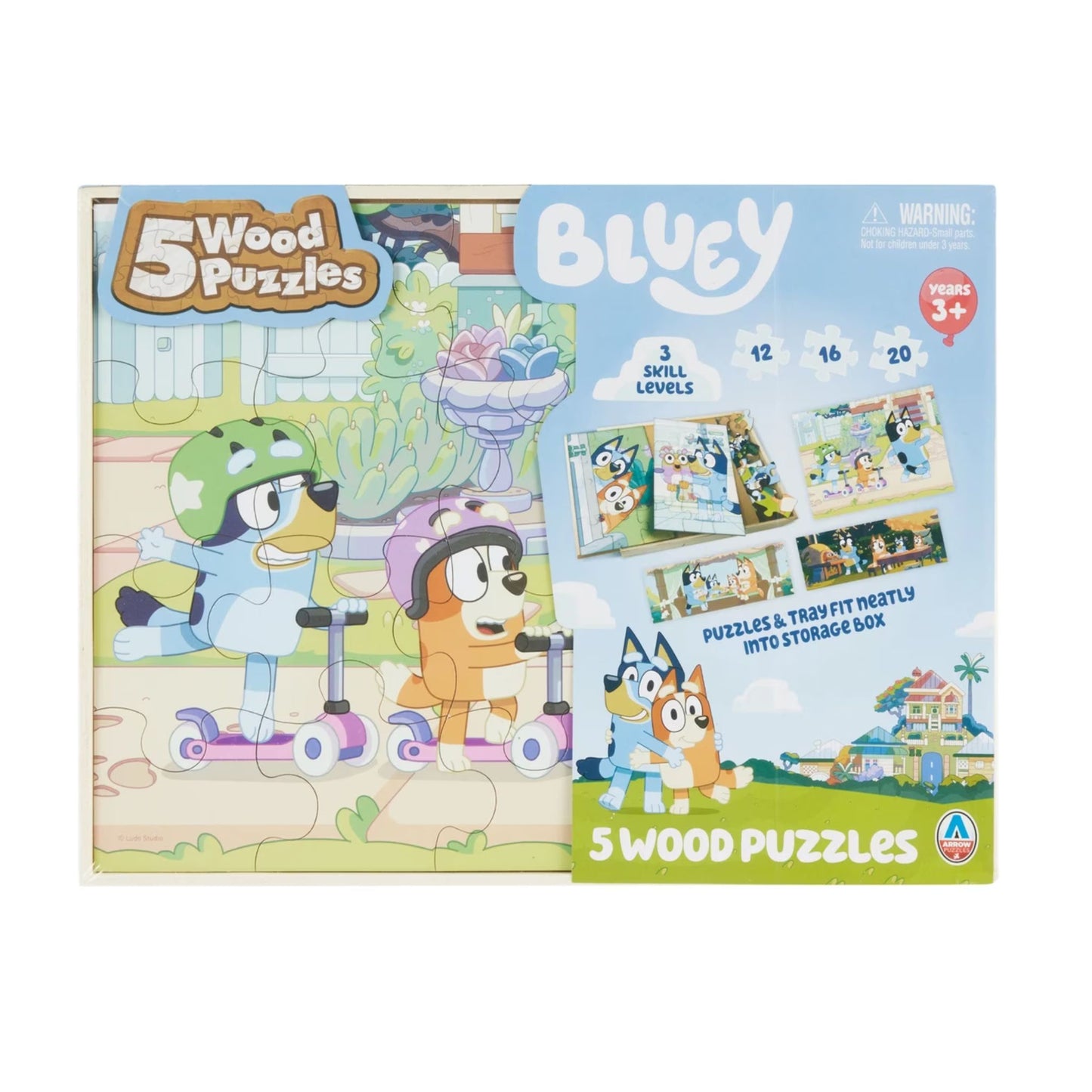 Bluey - 5 Wooden Puzzles