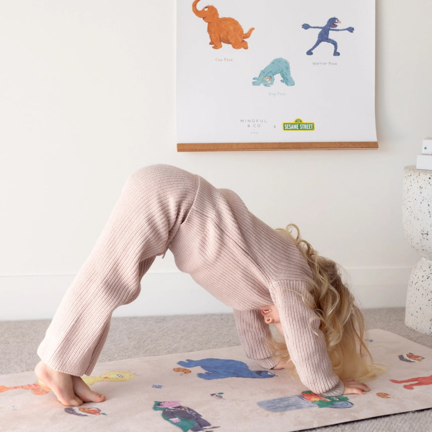 Yoga Poses Print - Sesame Street - Double Sided