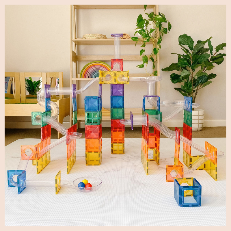 Connetix Rainbow Ball Run Expansion Pack (92 Pieces)