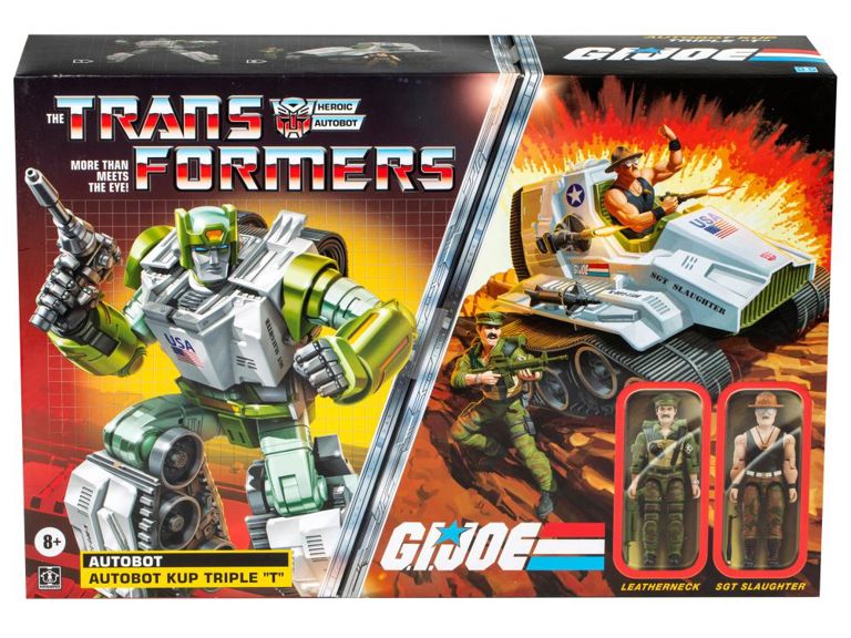 Transformers Collaborative G.I. Joe x Transformers Autobot Kup Triple "T" with Sgt. Slaughter and Leatherneck