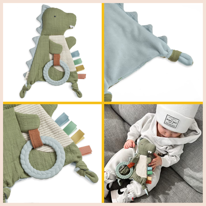 Bitzy Crinkle Sensory Toy with Teether