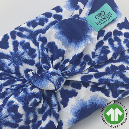 Fabric Gift Wrap - Furoshiki Indigo Kumo Shibori 55 x 55cm