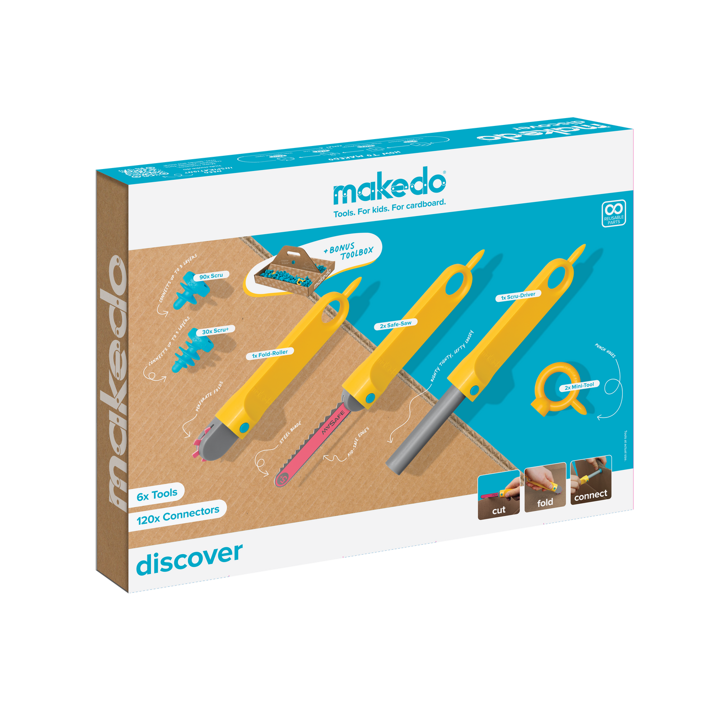 Makedo Cardboard Construction Kit - Discover Edition