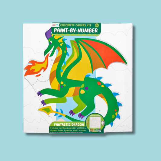 Colourific Canvas Paint by Number Kit | Fantastic Dragon