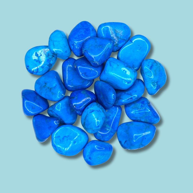 Blue Howlite Tumbled Gemstone