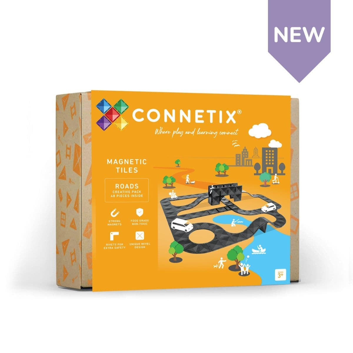 Connetix Creative Roads Pack (48 pieces)