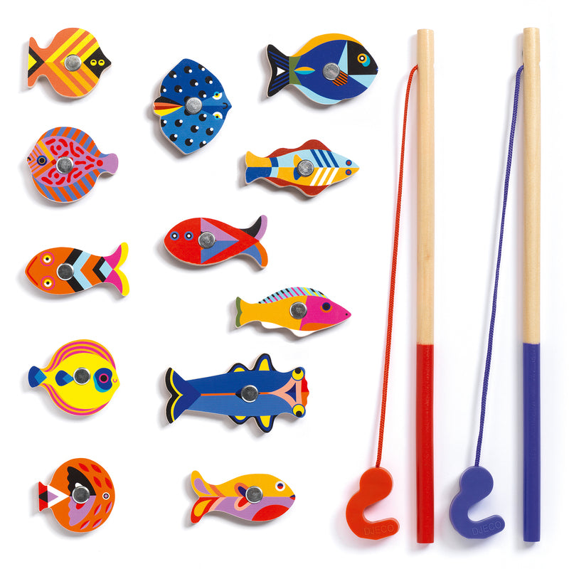 Magnetic Fishing Set - Graphic Colours (12 pcs)