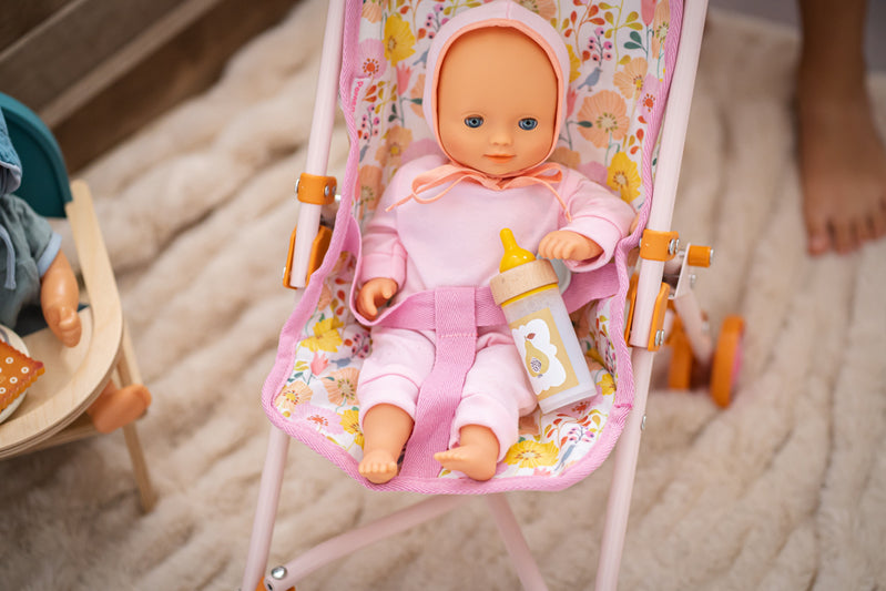 54 cm Pomea Pink Flower Doll Umbrella Stroller