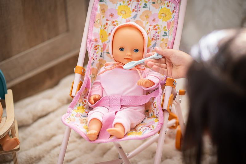 54 cm Pomea Pink Flower Doll Umbrella Stroller