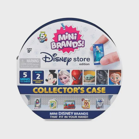 5 Surprise Disney Store Mini Brands Collectors Case