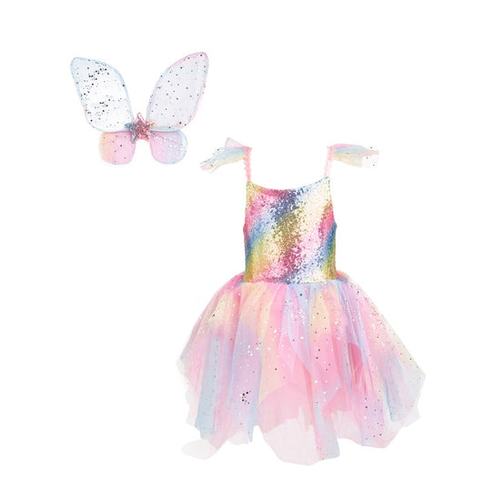 Rainbow Fairy Dress with Wings