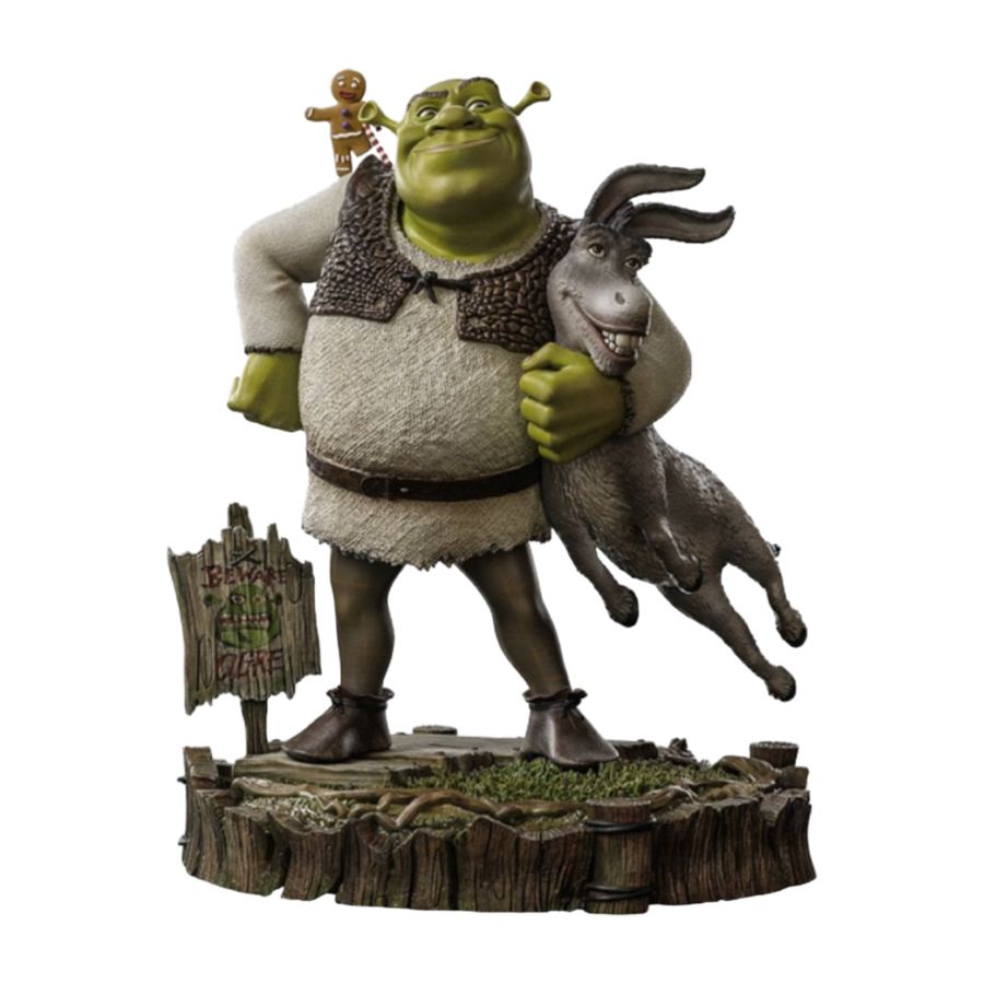 Shrek – Shrek, Donkey & Gingerbread Man Deluxe 1:10 Scale Statue