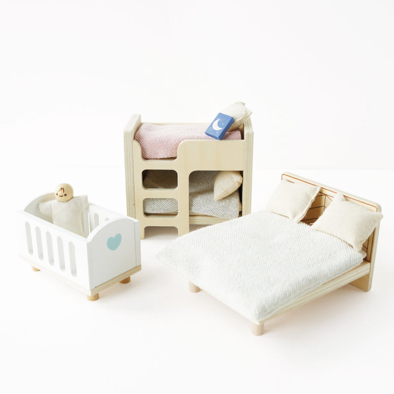 Wooden Dolls House Starter Furniture Set - 35 piece