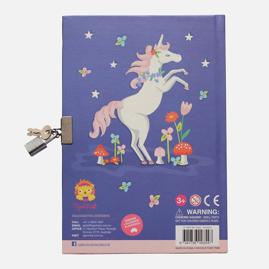 Lockable Diary | Unicorn Rainbows