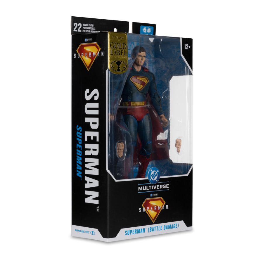 McFarlane DC Multiverse – Superman (2025, Battle Damage, Gold Label) 7” Action Figure