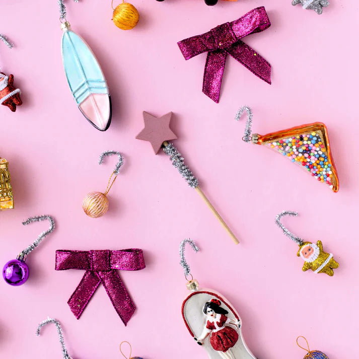 Glass Christmas Ornaments - Aussie (5 pcs, not a toy)