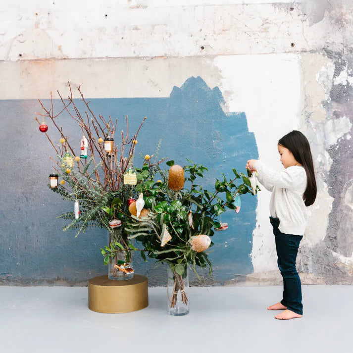 Glass Christmas Ornaments - Aussie (5 pcs, not a toy)