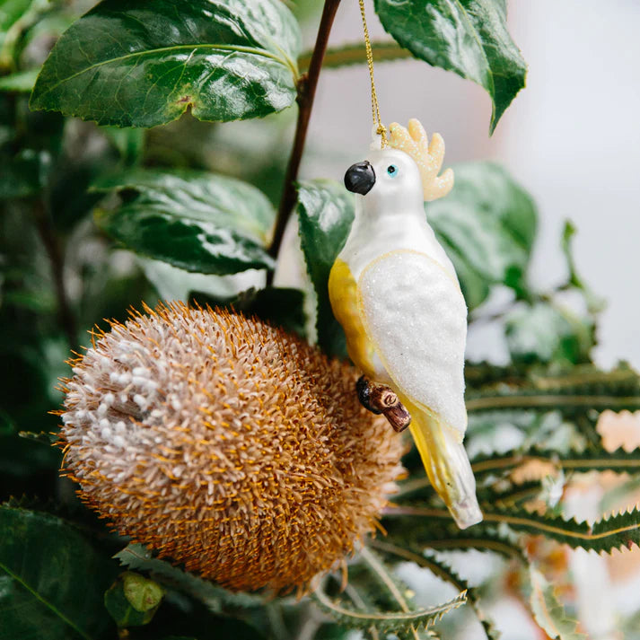 Glass Christmas Ornaments - Aussie (5 pcs, not a toy)