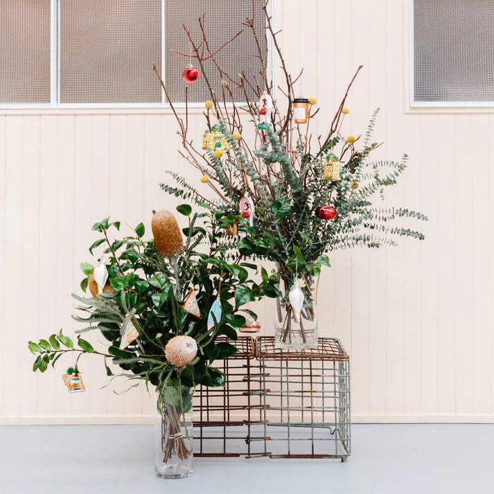 Glass Christmas Ornaments - Aussie (5 pcs, not a toy)