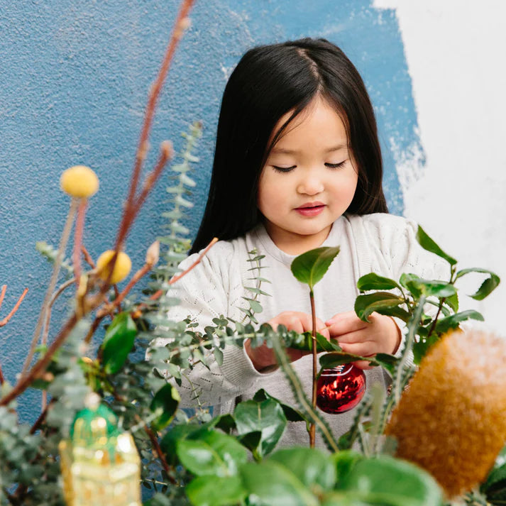 Glass Christmas Ornaments - Aussie (5 pcs, not a toy)