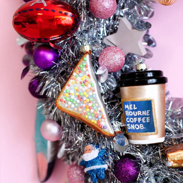 Glass Christmas Ornaments - Aussie (5 pcs, not a toy)