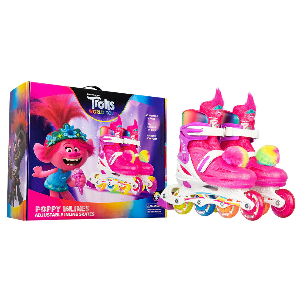 Crazy Skates Trolls Inline Skates (Poppy & Barb)