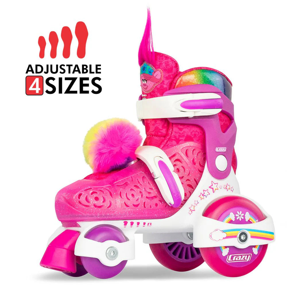 Klip Klop Adjustable Roller Skates – Trolls  – Poppy & Barb