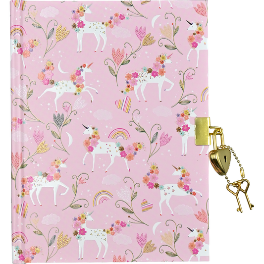 Unicorn Blooms - Lockable Journal