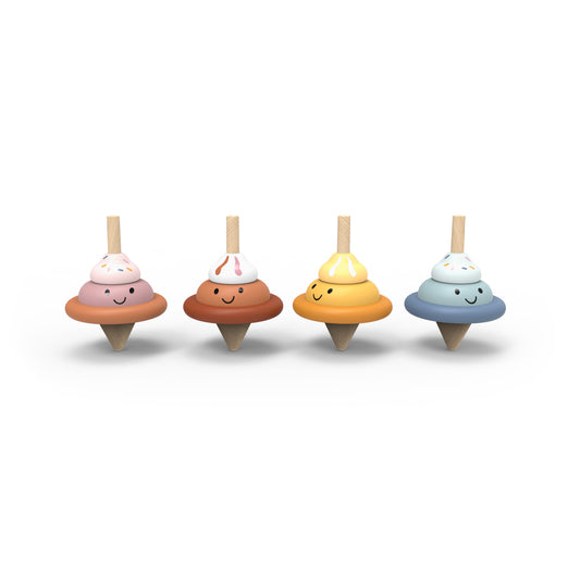 Wooden Ice Cream Spinning Top