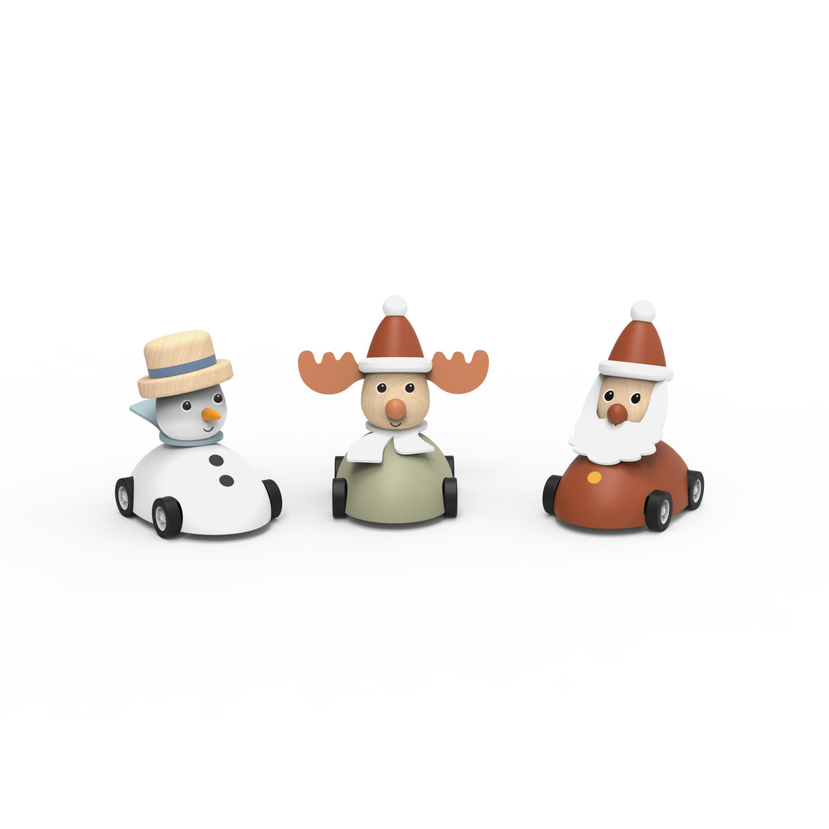 Christmas Wooden Pull-Back Toys