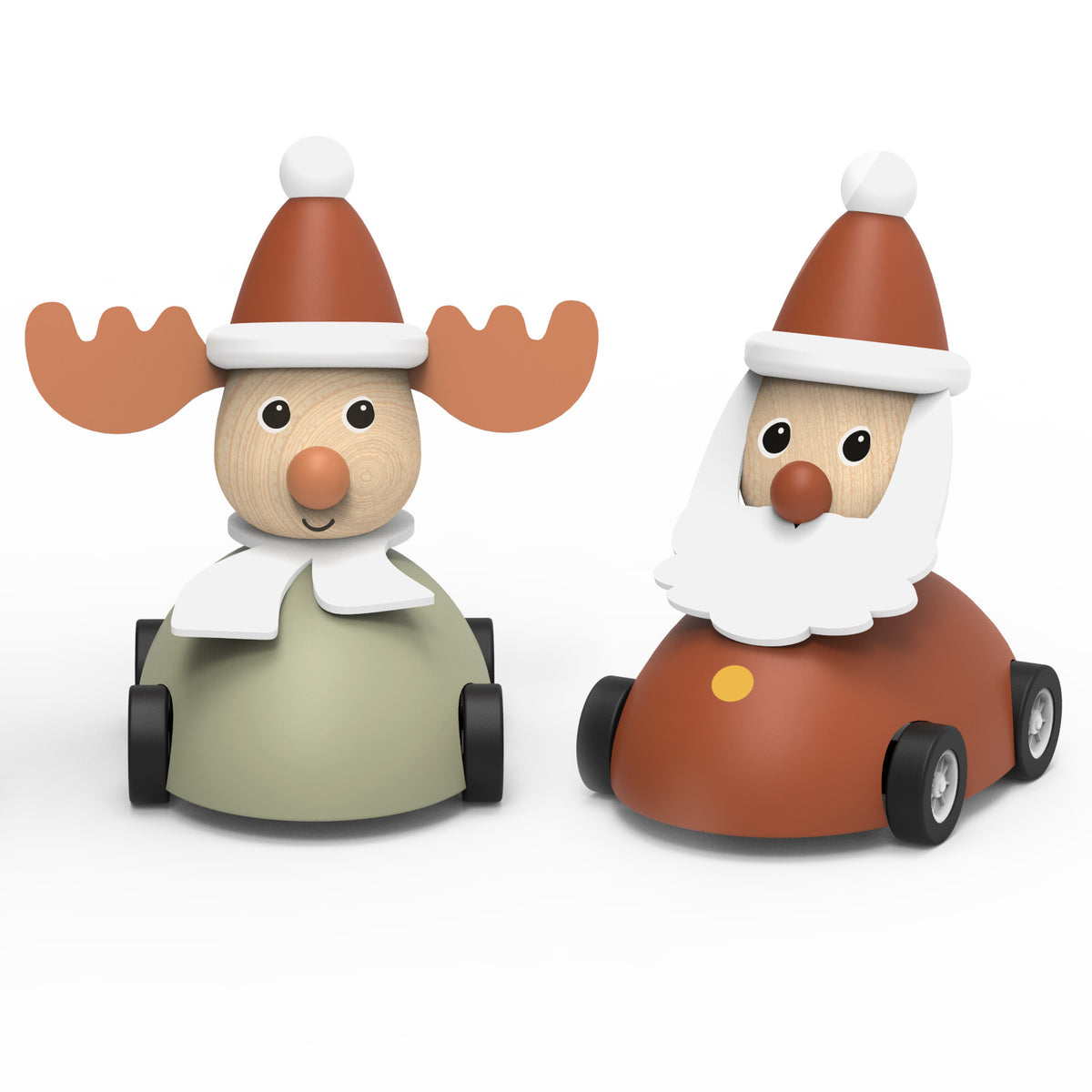 Christmas Wooden Pull-Back Toys