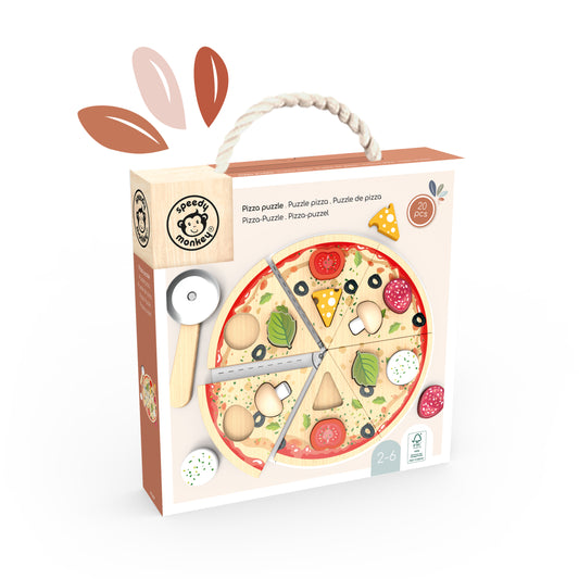 Wooden Pizza Puzzle