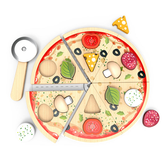 Wooden Pizza Puzzle